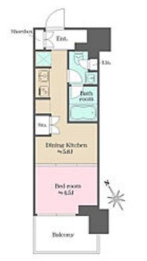 ウエリスアーバン水天宮前 335 間取り図