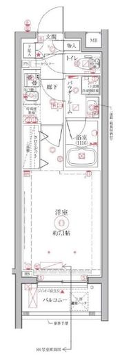 クレイシアIDZ祐天寺Ⅱ 1階 間取り図