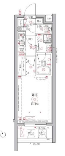 クレイシアIDZ祐天寺Ⅱ 2階 間取り図