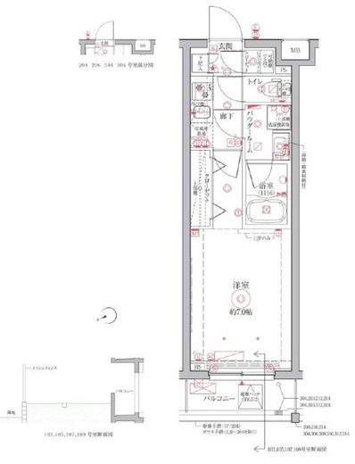 クレイシアIDZ祐天寺Ⅱ 1階 間取り図