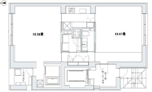 COMFY COLLECTION MINATO (コンフィコレクションミナト) 801 間取り図
