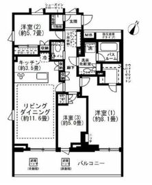 アトラス青山レジデンシャル 12階 間取り図