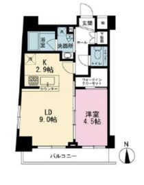 ARKMARK八丁堀アジールコート (アークマーク八丁堀アジールコート) 9階 間取り図