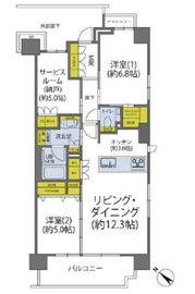 イニシア文京根津 3階 間取り図