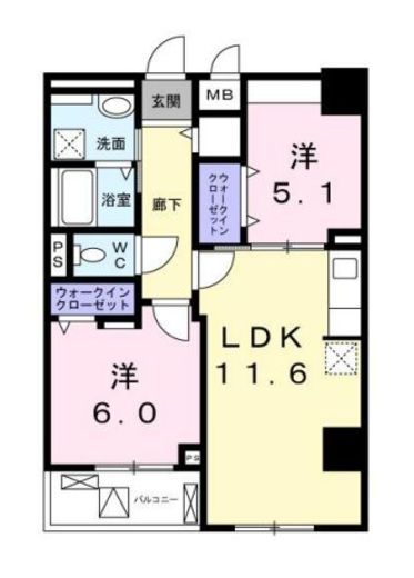 ロワン・セレスト 901 間取り図