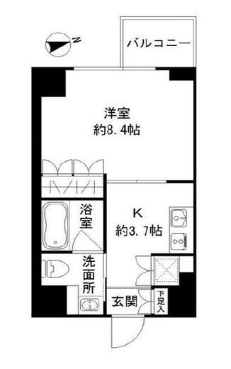 アーバンスタイル立川 414 間取り図
