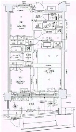 オープンレジデンシア千駄木フロントコート 1階 間取り図