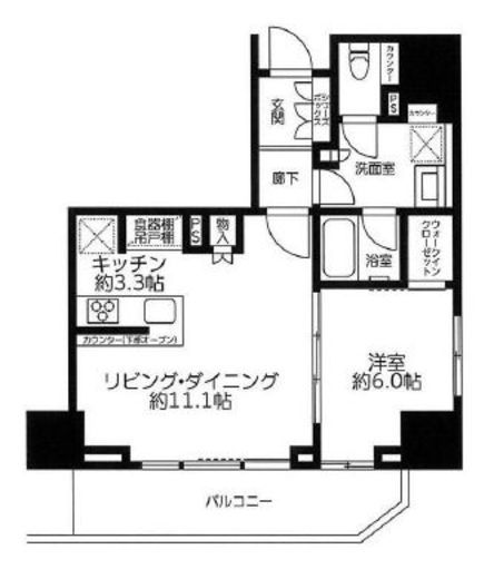 ザ・パークハウス麹町レジデンス 8階 間取り図