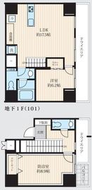 LUMIEC AZABUJUBAN (ルミーク麻布十番) 101 間取り図