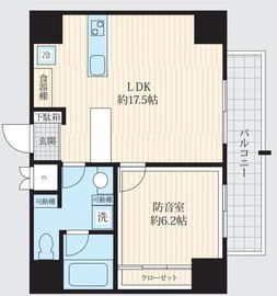 LUMIEC AZABUJUBAN (ルミーク麻布十番) 501 間取り図