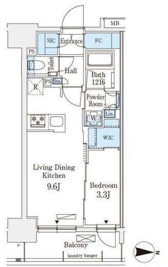 アヴァンカーサ町屋 206 間取り図