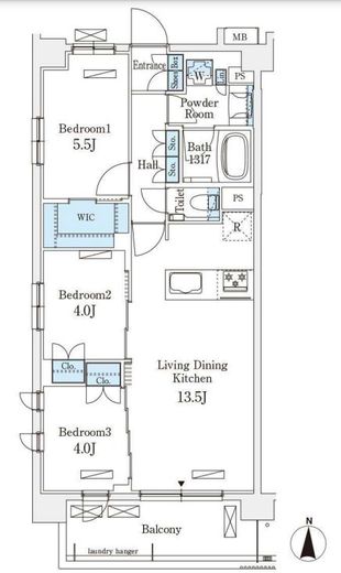 アヴァンカーサ町屋 403 間取り図