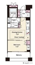 ブリリア新宿若松町id 2階 間取り図