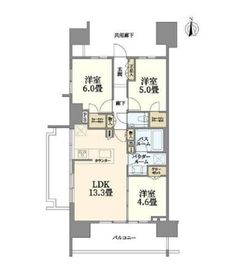 シティタワー品川パークフロント 11階 間取り図