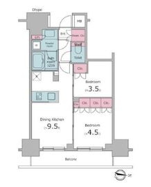 クレヴィア錦糸町ガーデンコースト 3階 間取り図