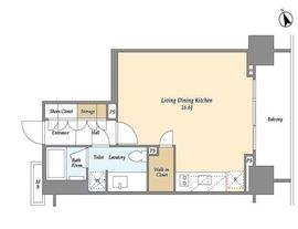 ASPRIME八丁堀 (アスプライム八丁堀) 1205 間取り図
