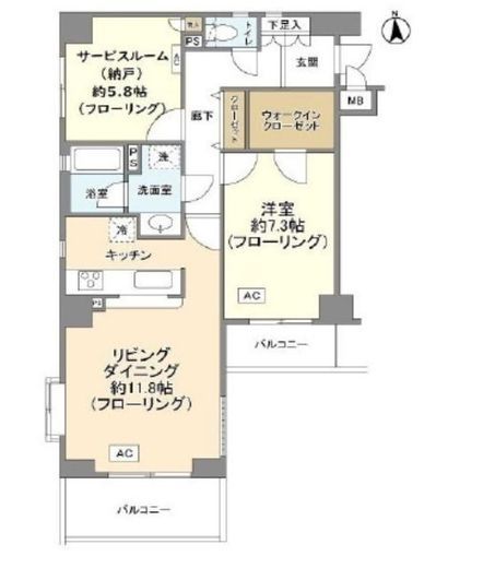 ユニオンパレス御徒町 11階 間取り図