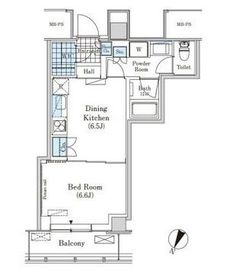 メルクマール京王笹塚レジデンス 1122 間取り図