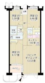 グランフォート目黒 106 間取り図