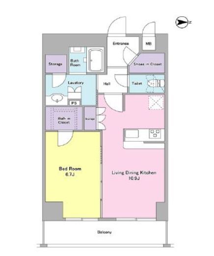 ジニア大森西 402 間取り図
