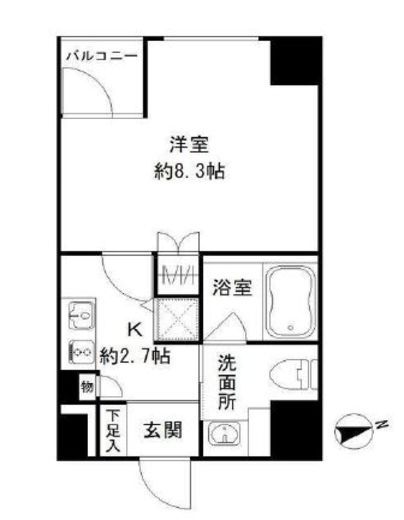 アーバンスタイル立川 104 間取り図