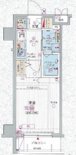 エステムプラザ池袋ザ・ヴィンテージ 7階 間取り図