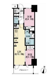 リビオ北品川リバーサイドテラス 12階 間取り図