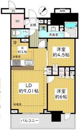 ブランズタワー豊洲 36階 間取り図