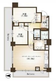 パークハウス市谷仲之町プレイス 2階 間取り図