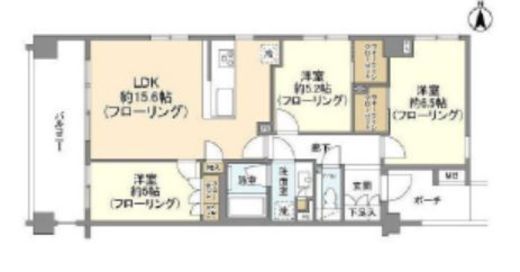 ローレルコート笹塚 1階 間取り図