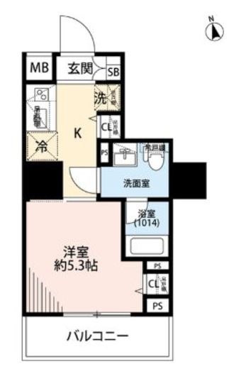 プレール・ドゥーク戸越銀座通り 4階 間取り図