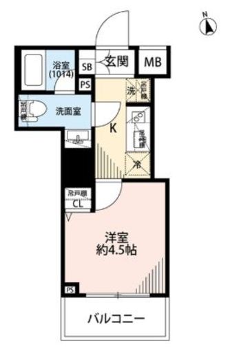 プレール・ドゥーク戸越銀座通り 5階 間取り図