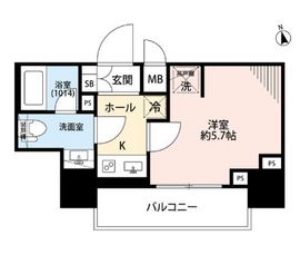 プレール・ドゥーク戸越銀座通り 8階 間取り図