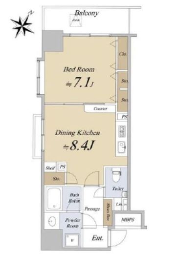 ライオンズシティ九段 7階 間取り図