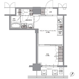 プレジリア人形町 302 間取り図