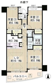 メゾン・シャルム 206 間取り図