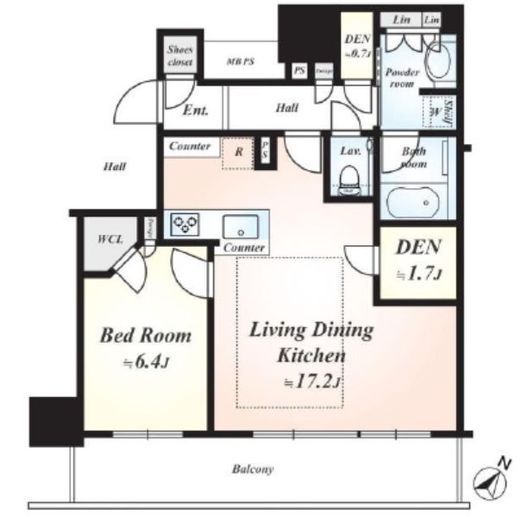 ブランズタワーみなとみらい 23階 間取り図