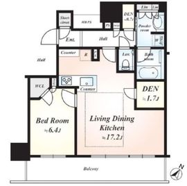 ブランズタワーみなとみらい 23階 間取り図