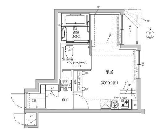 パティーナ中野 2階 間取り図