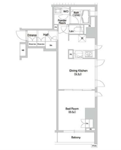 グラマシー横濱関内 707 間取り図