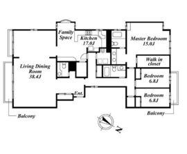 ファミグリア西麻布 302 間取り図