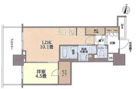 プラウドタワー亀戸クロス 4階 間取り図