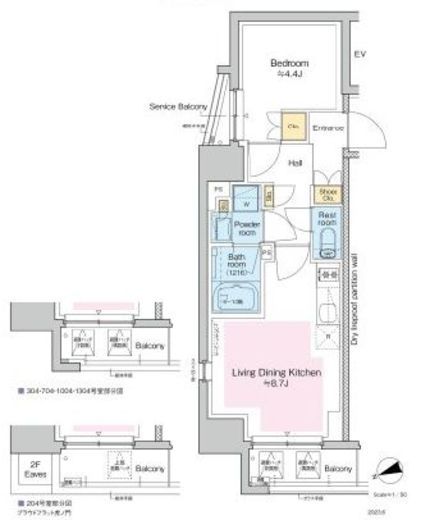 プラウドフラット虎ノ門 204 間取り図
