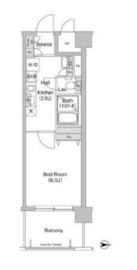 コンフォリア東品川 208 間取り図