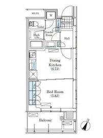 メルクマール京王笹塚レジデンス 1405 間取り図