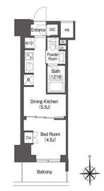 コンフォリア東新宿 611 間取り図