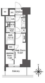 コンフォリア東新宿 614 間取り図