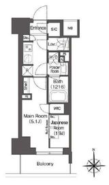 コンフォリア東新宿 615 間取り図