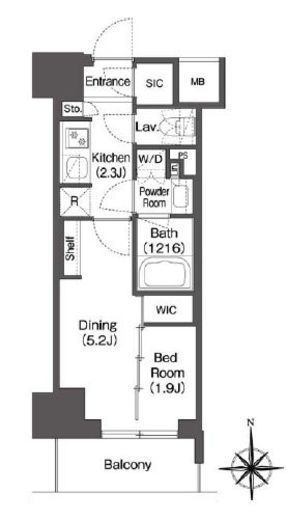 コンフォリア東新宿 617 間取り図