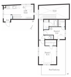 用賀レーベル 304 間取り図